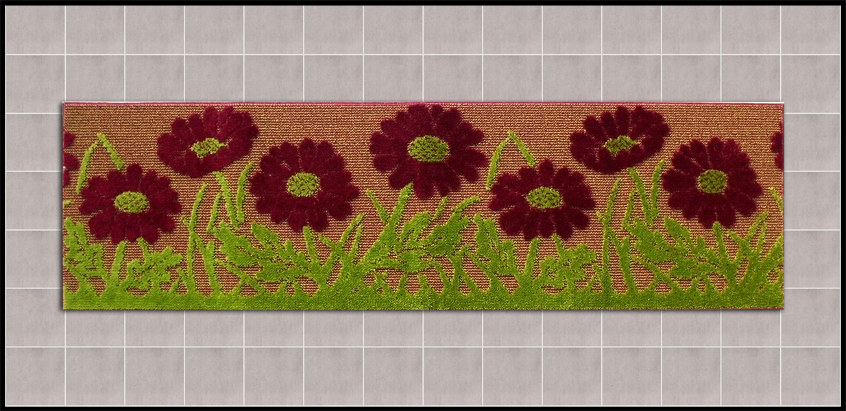 arreda la tua cucina e la tua casa con i tessili di qualità di shoppinland come questo tappeto con fiori,2