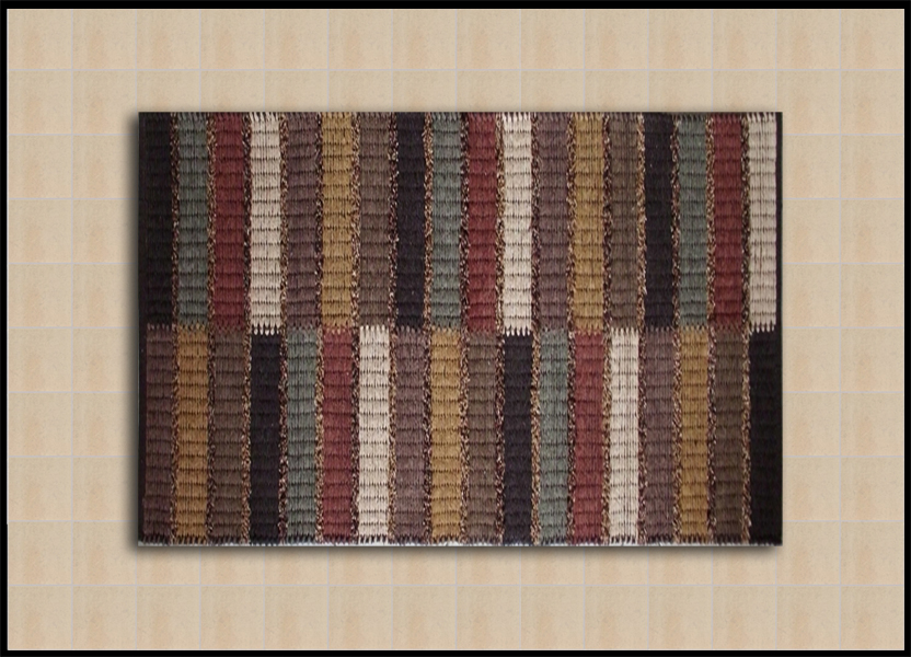 arreda il tuo salotto con il bellissimo tappeto   in cotone a righe colorate lavabile in lavatrice  shoppinland marrone
