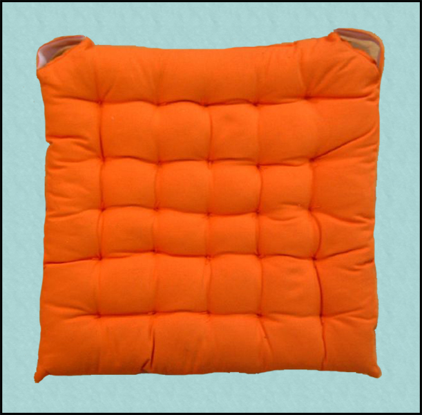 cuscini per le sedie shoppinland on line a prezzi bassi quadrati in cotone lavabili in lavatrice colore arancione doppia imbottitura