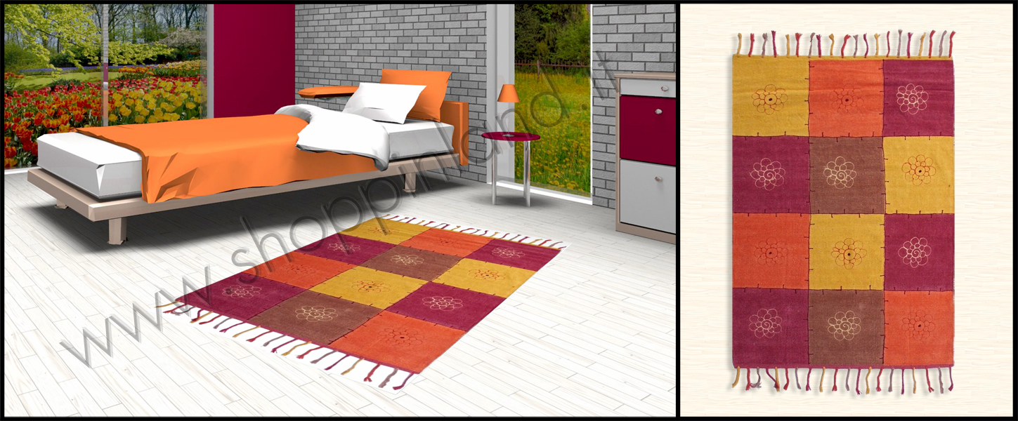 tappeti per la camera dei bambini sicuri e moderni a prezzi scontati decoro rosso arancione marrone