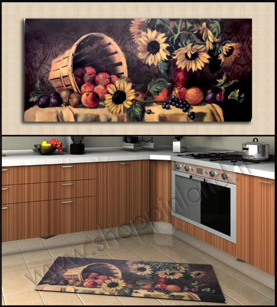 tappeto classico girasole cucina shoppinland low cost