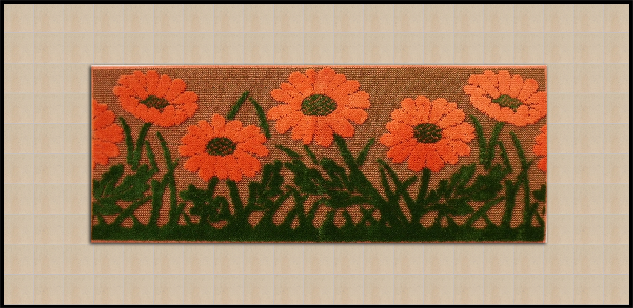 tappeto moderno per la cucina fiori arancione antiscivolo arreda la casa con shoppinland a prezzi bassi