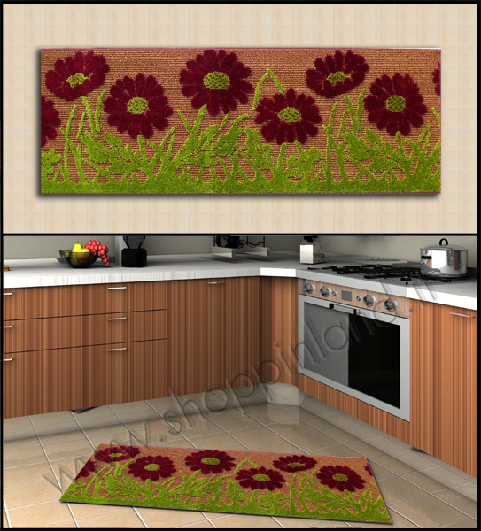 arreda la cucina con il tappeti fiori rosso online a prezzi bassi shoppinland