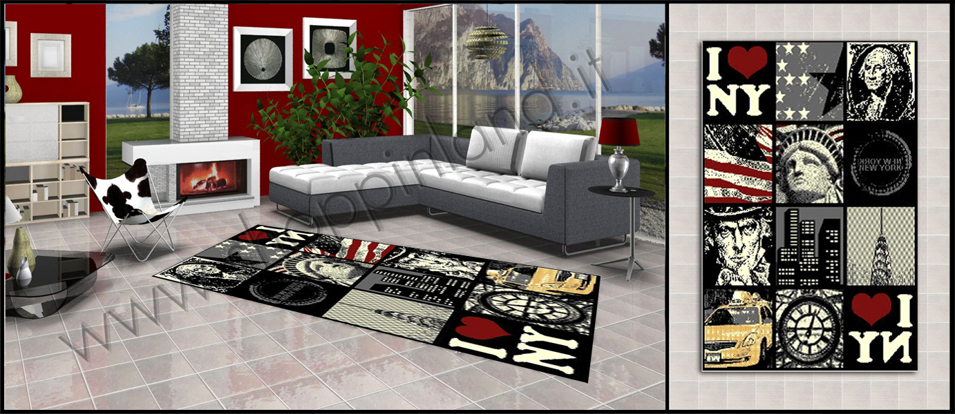 tappeto moderno per il soggiorno new york online che arreda a prezzi bassi shoppinland